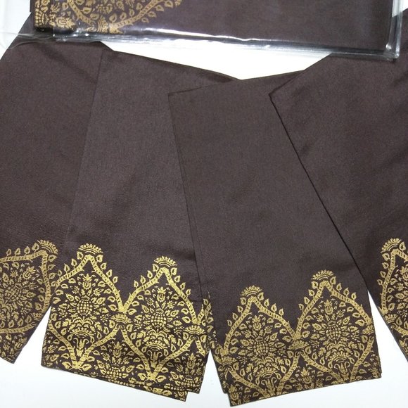 Napkins (NEW) - SET of 8 - Gold & Brown! - Picture 2 of 3